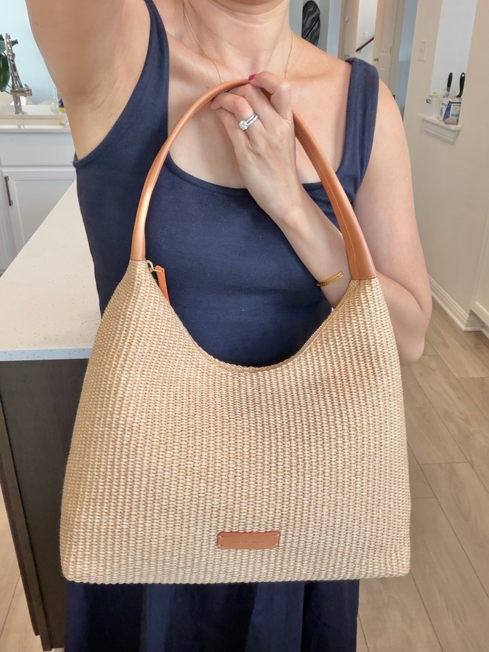 Auth EUC MANSUR GAVRIEL Large Raffia Candy Single Strap Hobo